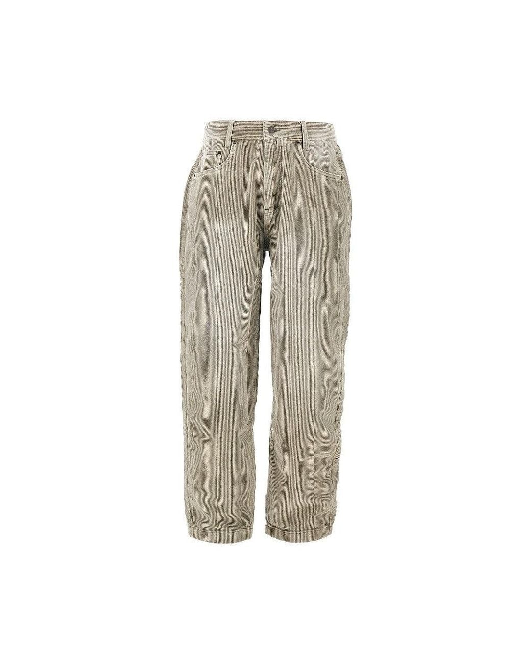 Thisisneverthat Gray Garment-Dyed Corduroy Pants for men