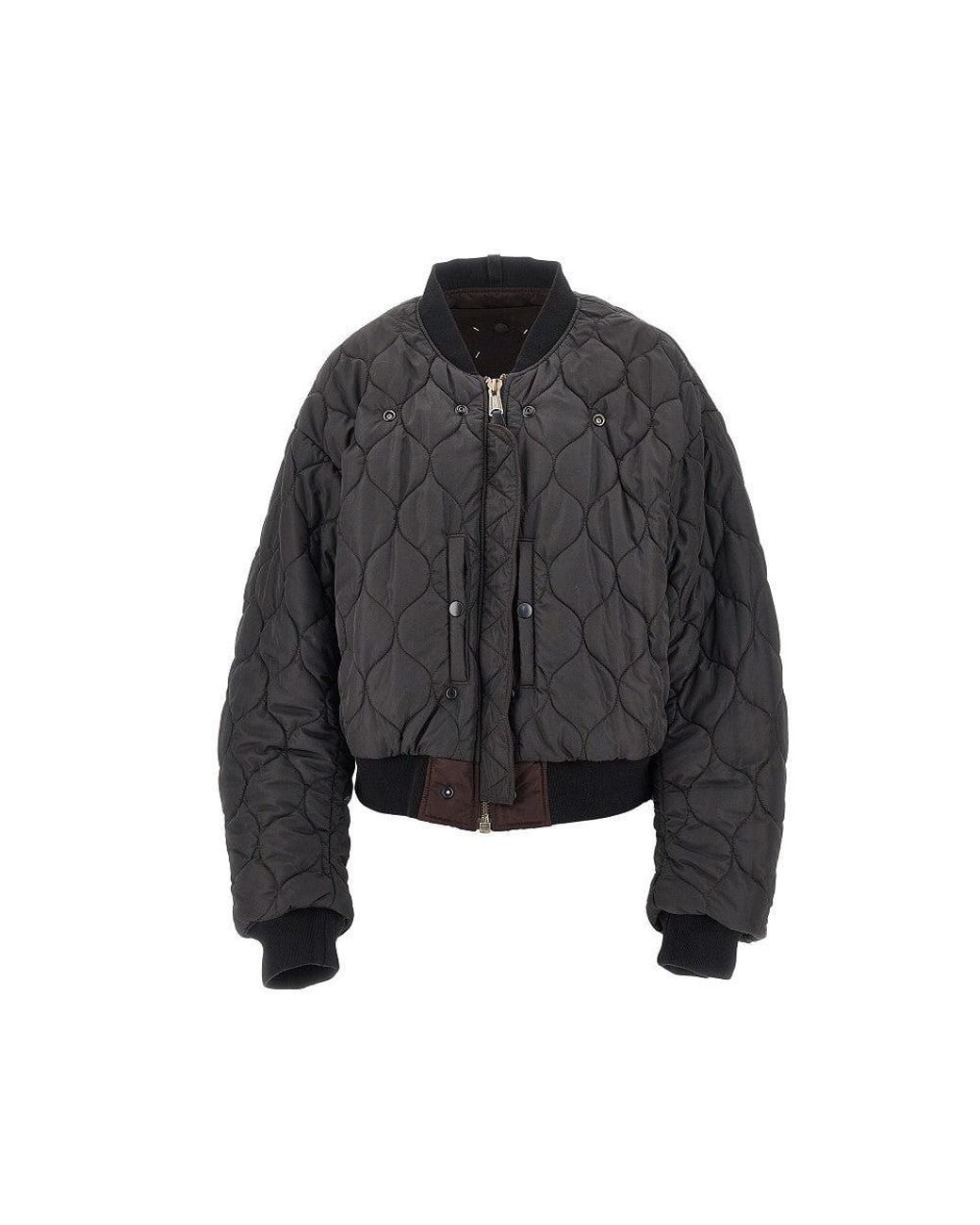 Maison Margiela Brown Reversible Padded Bomber Jacket