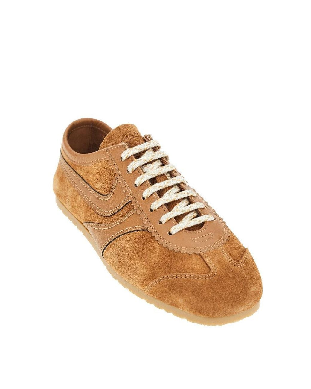 Dries Van Noten Brown Suede Leather Sneakers