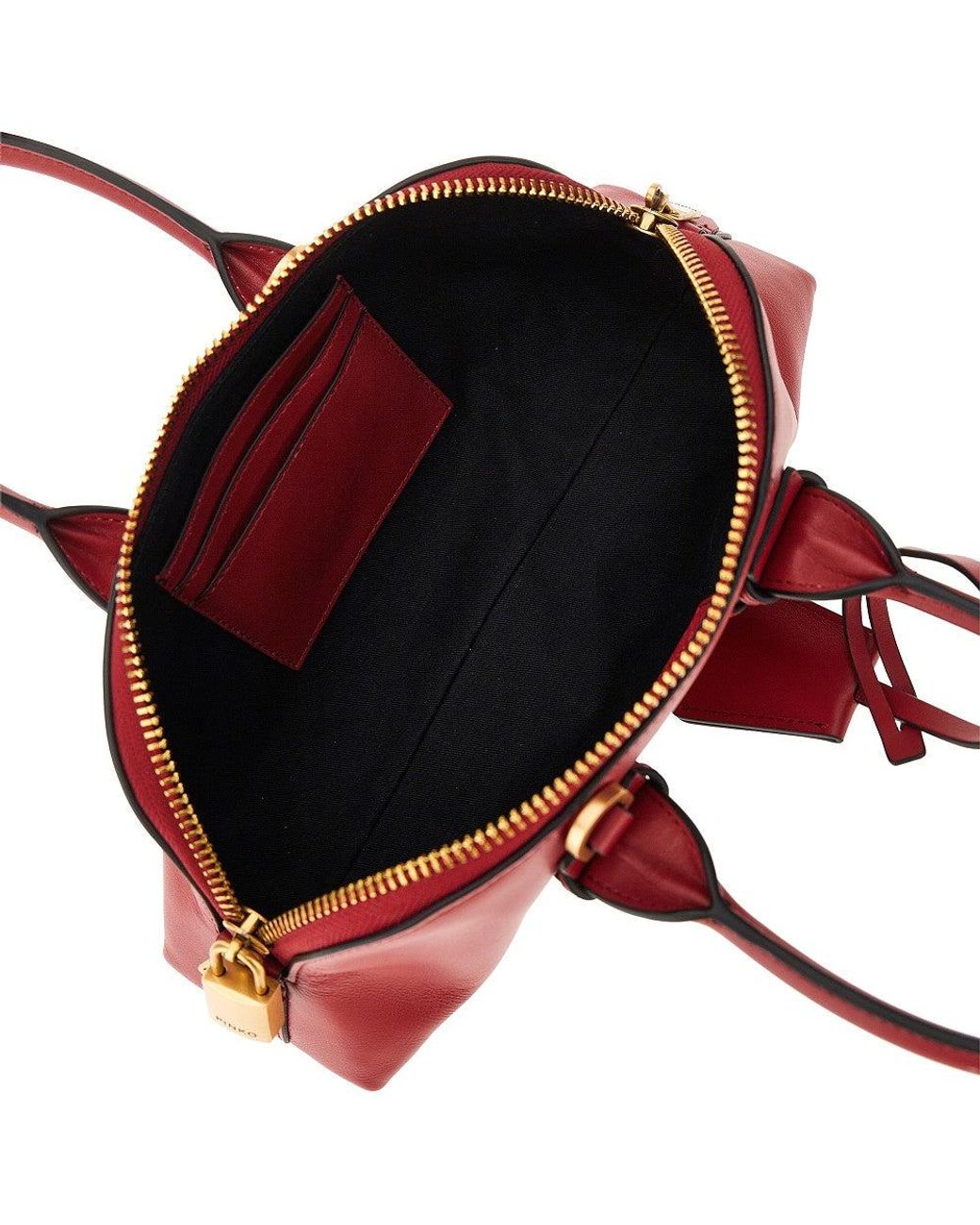 Pinko Red Leather Small 'Escape Bag' Bag