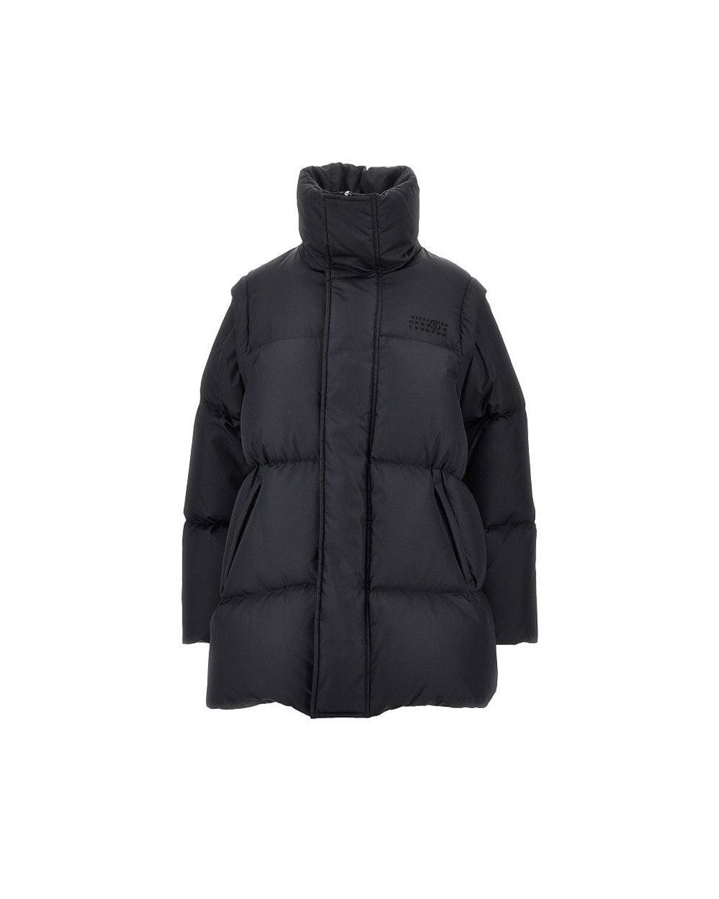 MM6 by Maison Margiela Blue Down Jacket With Detachable Sleeves