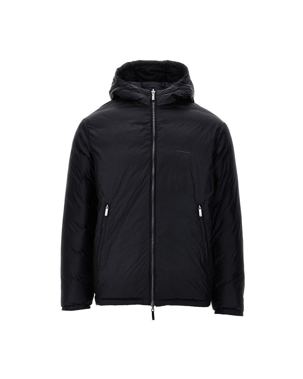 Emporio Armani Blue Reversible Nylon Down Jacket for men