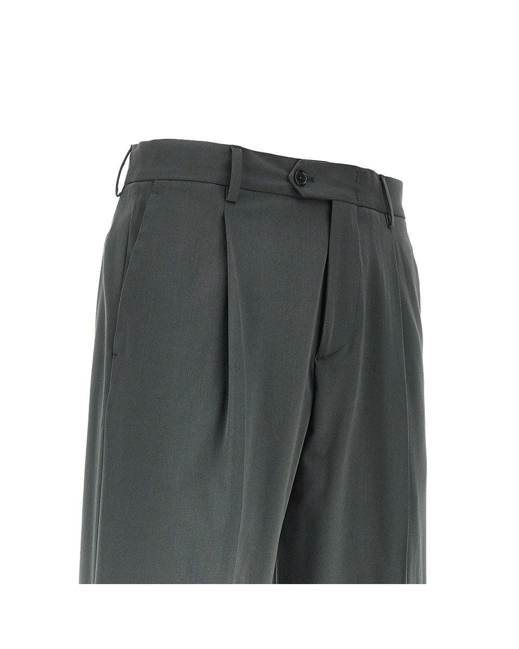 BRERAS Milano Gray 'Orazio' Pants With Dart for men