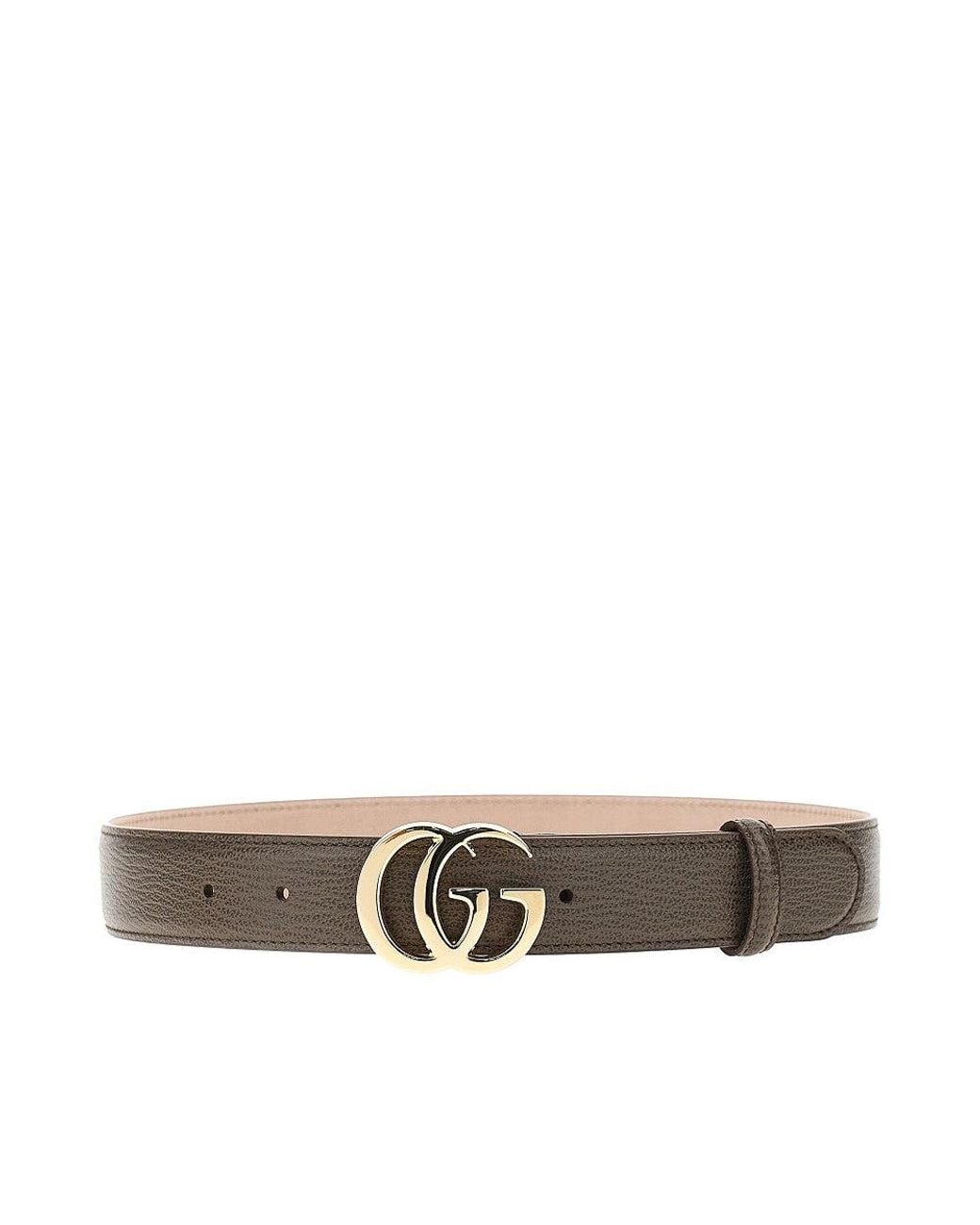 Gucci Gray Gg Marmont Leather Belt