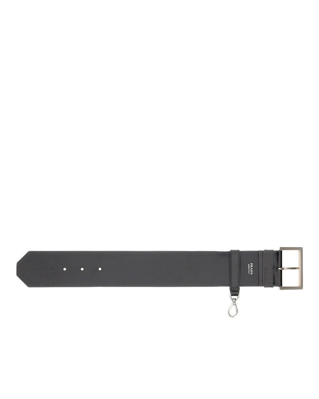 Prada Black Spazzolato Leather Detachable Sleeve Handle