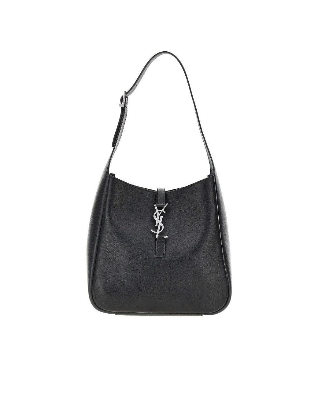 Saint Laurent Black Small 'Le 5 À 7 Soft' Leather Bag