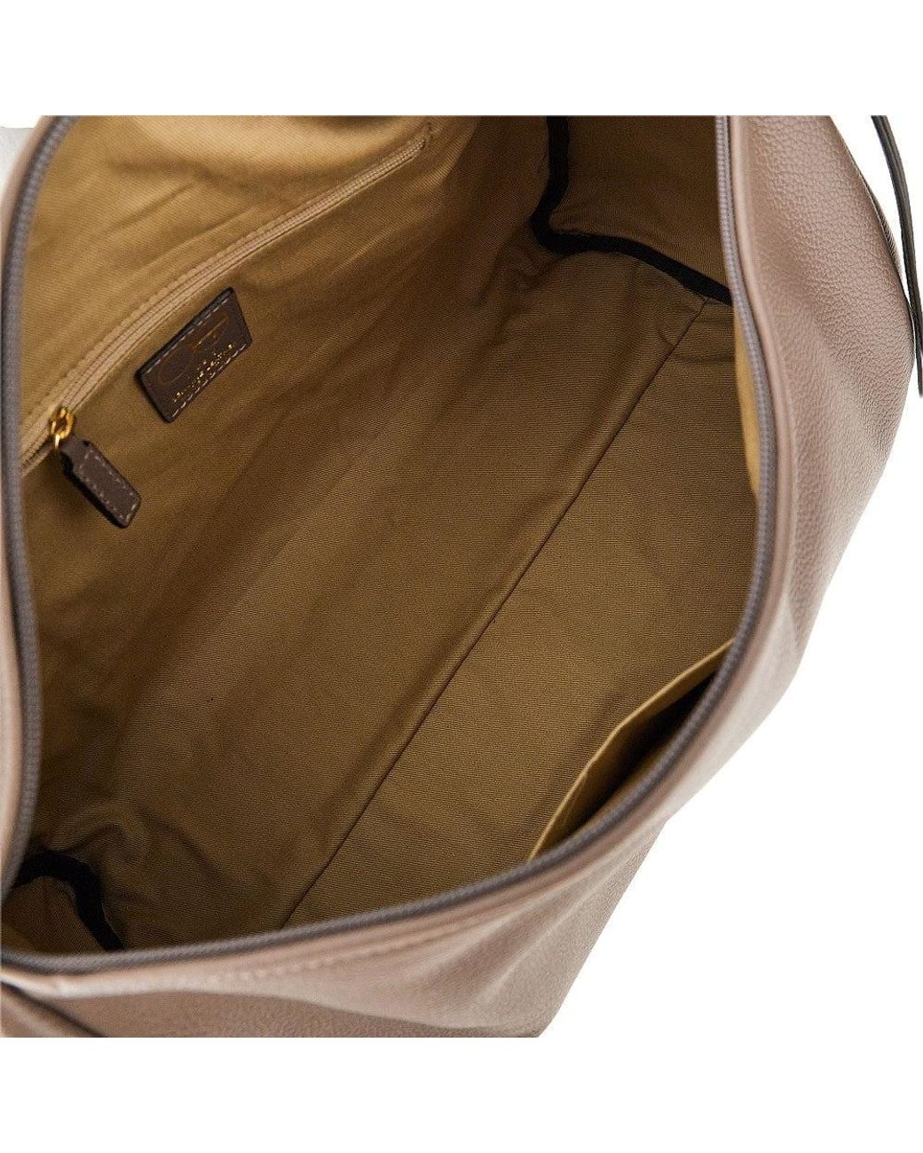 IOEF Gray Grained Leather 'Jill' Bag