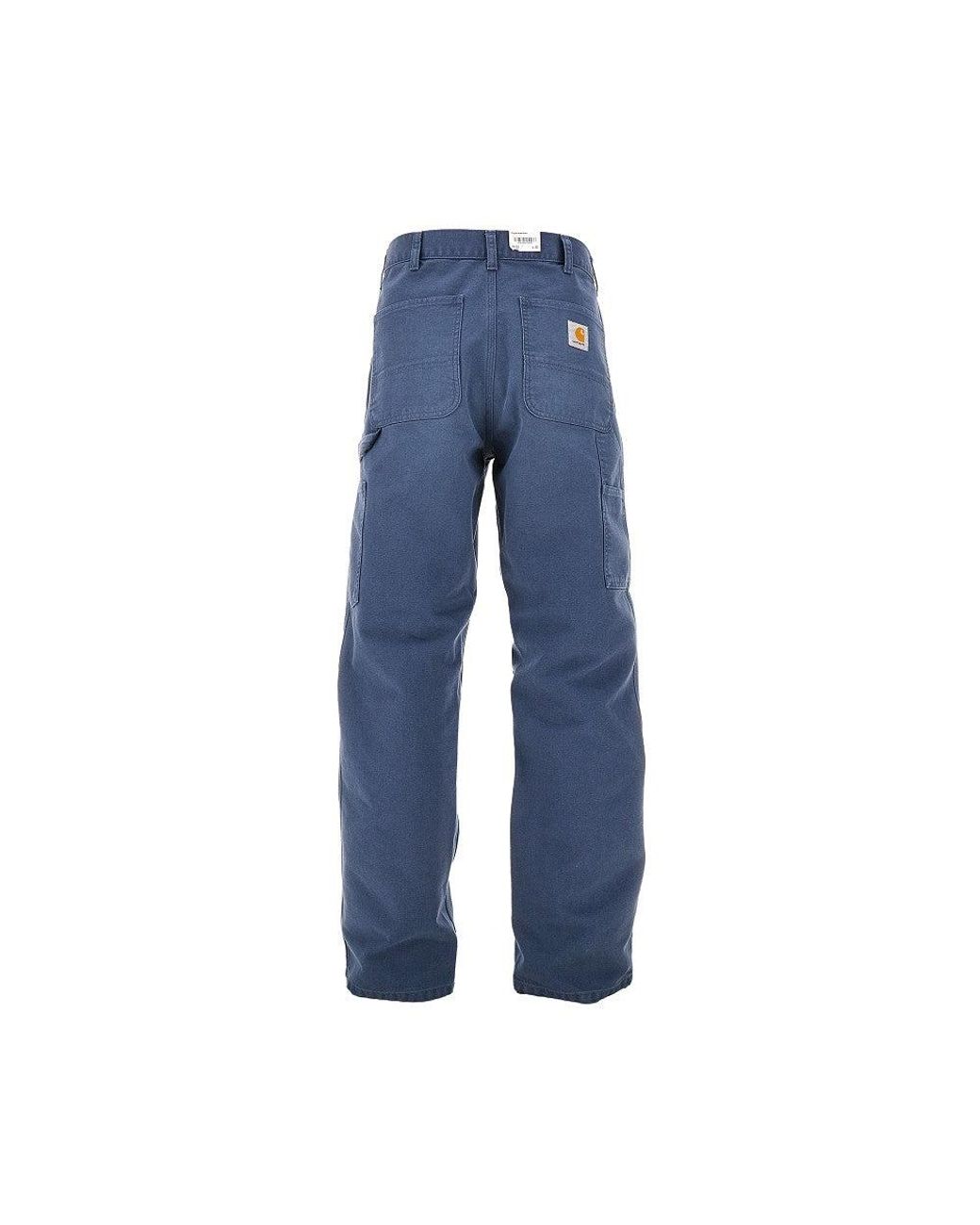 Carhartt Blue Single Knee Cotton Pants for men