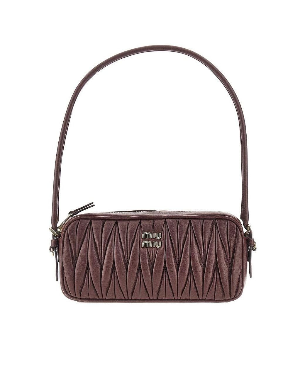 Miu Miu Purple Matelassé Nappa Leather Mini Bag