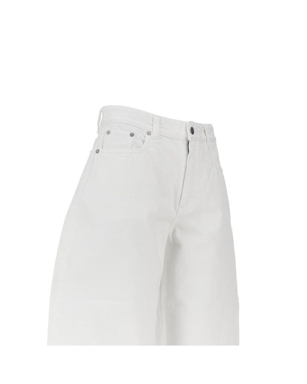 Alaïa White 'Rodeo' Denim Pants