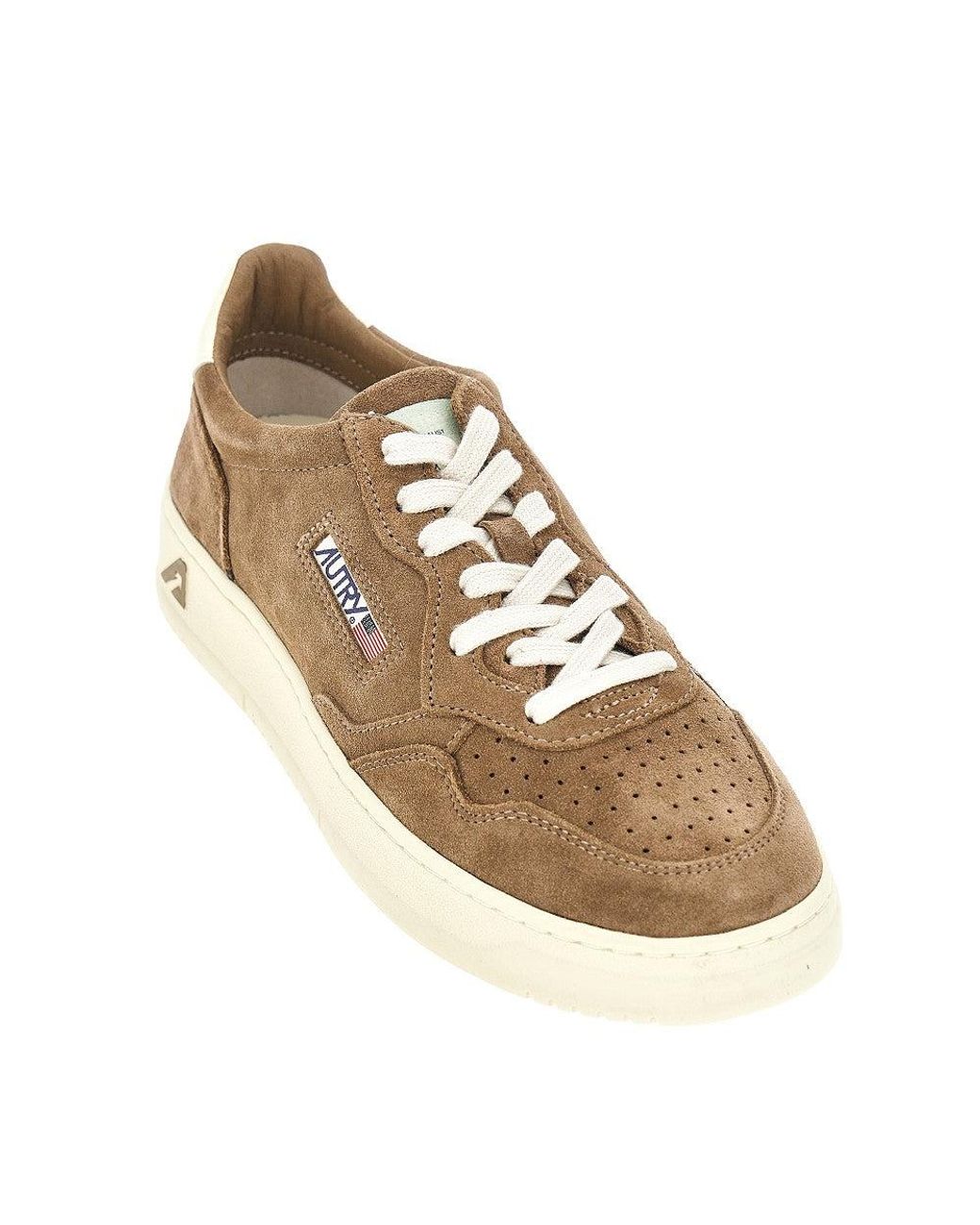 Autry Suede Leather 'Medalist Low' Sneakers in Brown for Men | Lyst