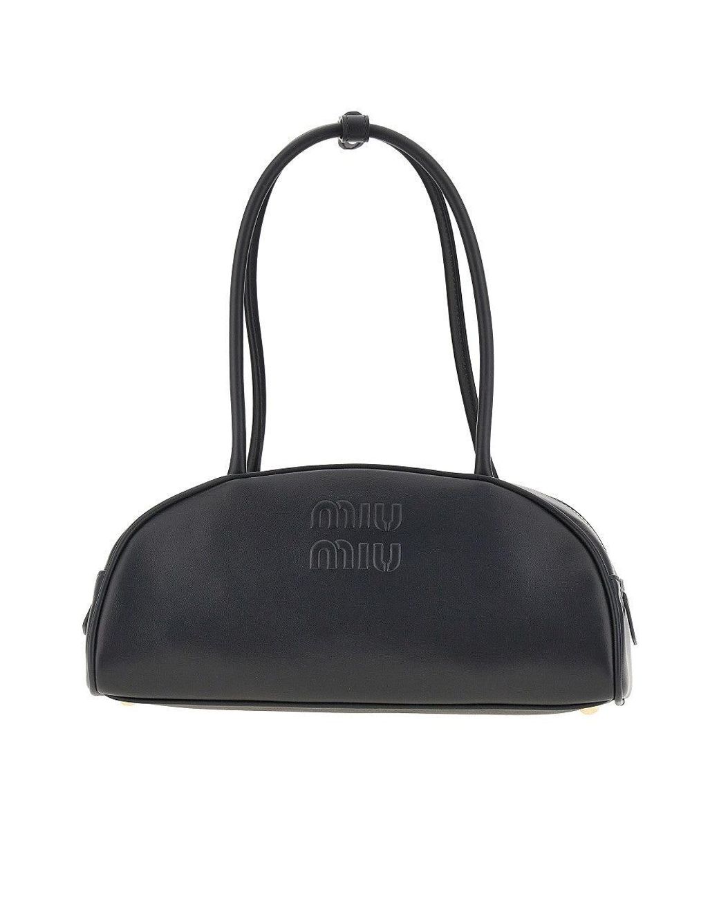 Miu Miu Black Leather Medium 'Beau' Bag