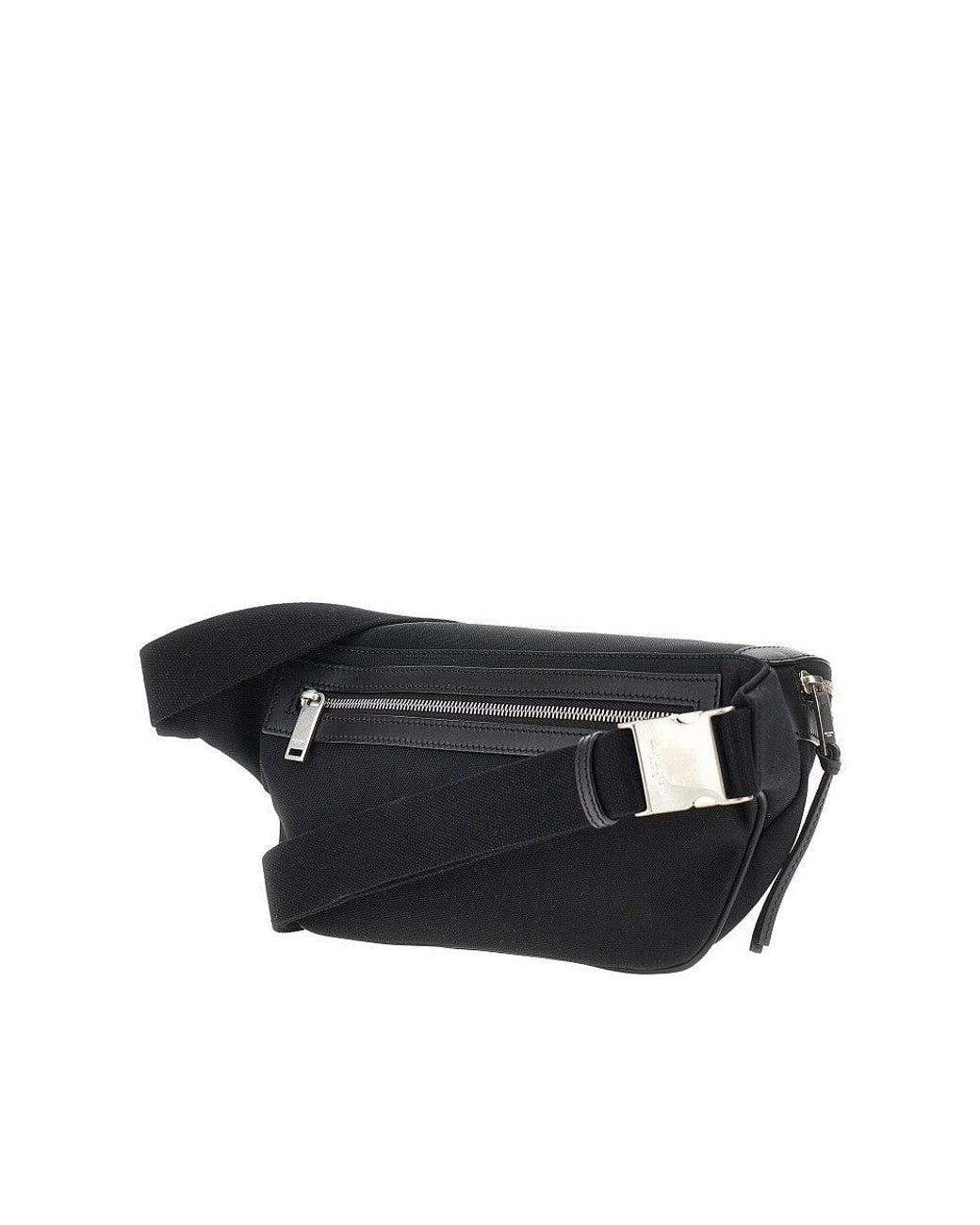 Saint Laurent Black Technical Canvas Beltbag for men
