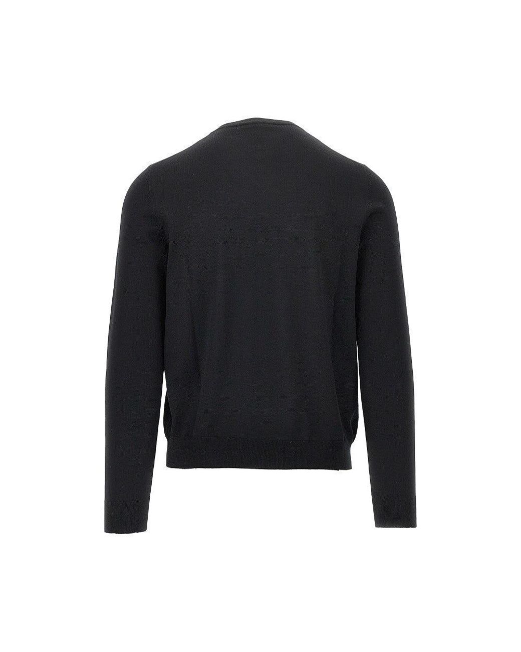 Fendi Blue V-Neck Wool Sweater for men