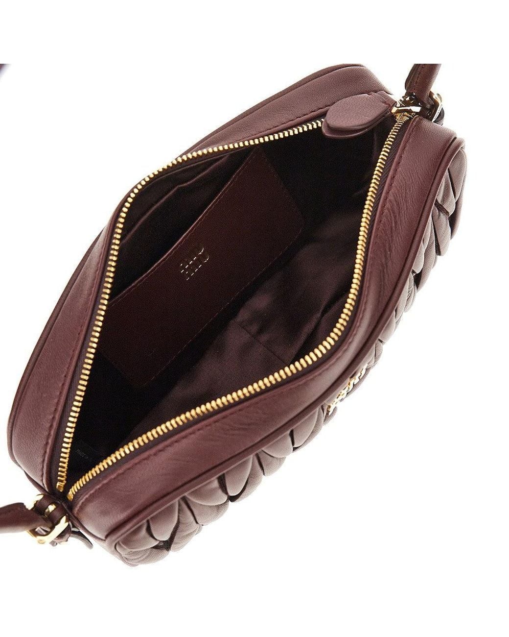 Miu Miu Purple Matelassé Nappa Leather Mini Bag