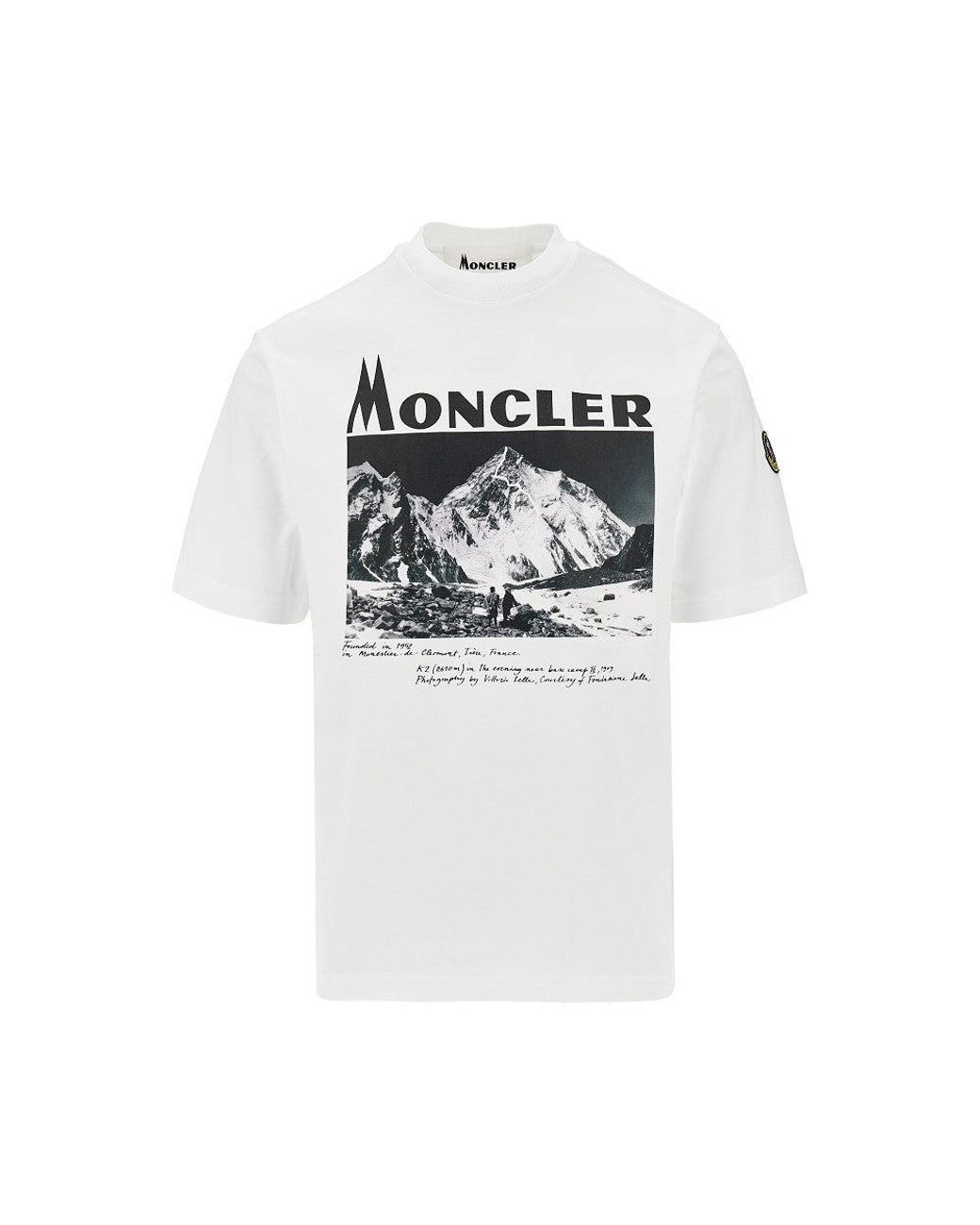 Moncler White Re-Icons T-Shirt for men