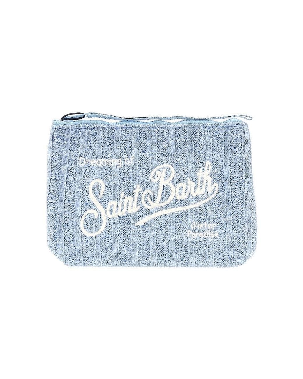 Mc2 Saint Barth Blue 'Aline' Knitted Pouch
