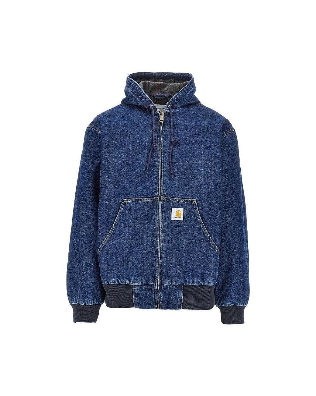 Carhartt Blue 'Og Active' Denim Blouson Jacket for men