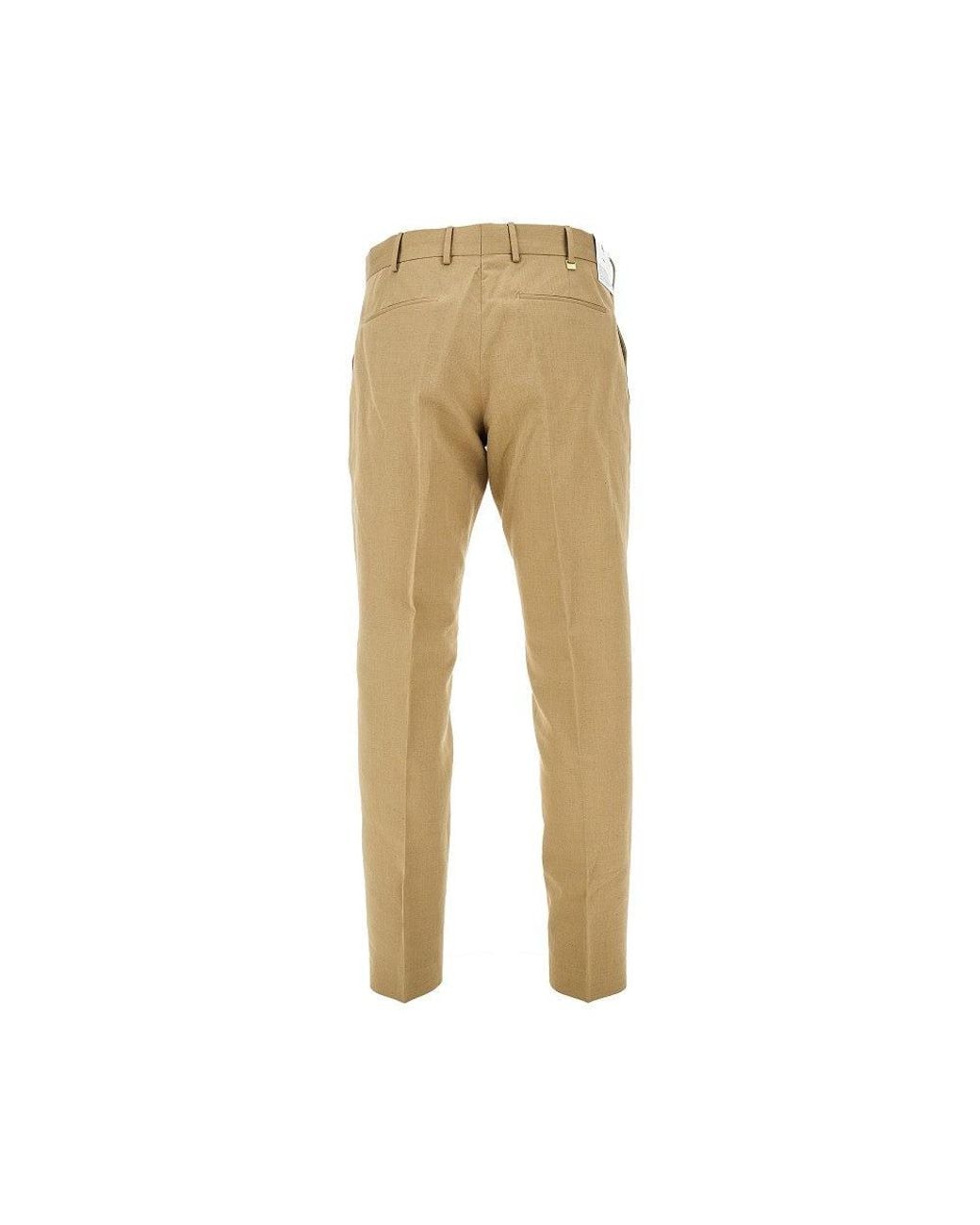 PT Torino Natural 'Edge' Cotton And Linen Blend Pants for men