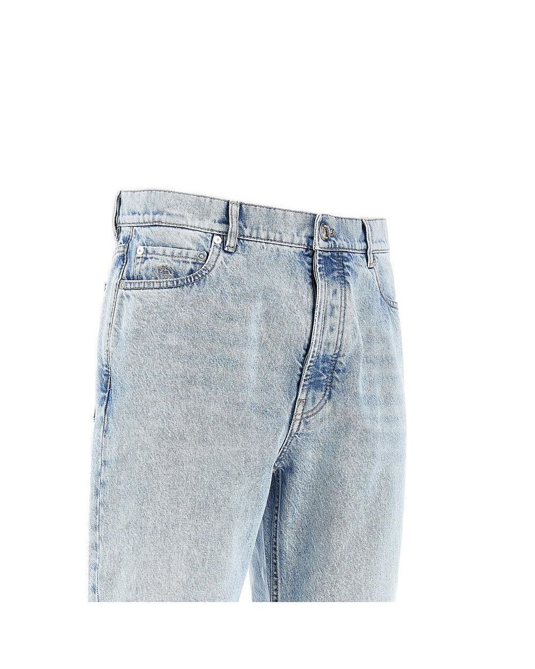 Brunello Cucinelli Blue Iconic Fit Denim Pants for men