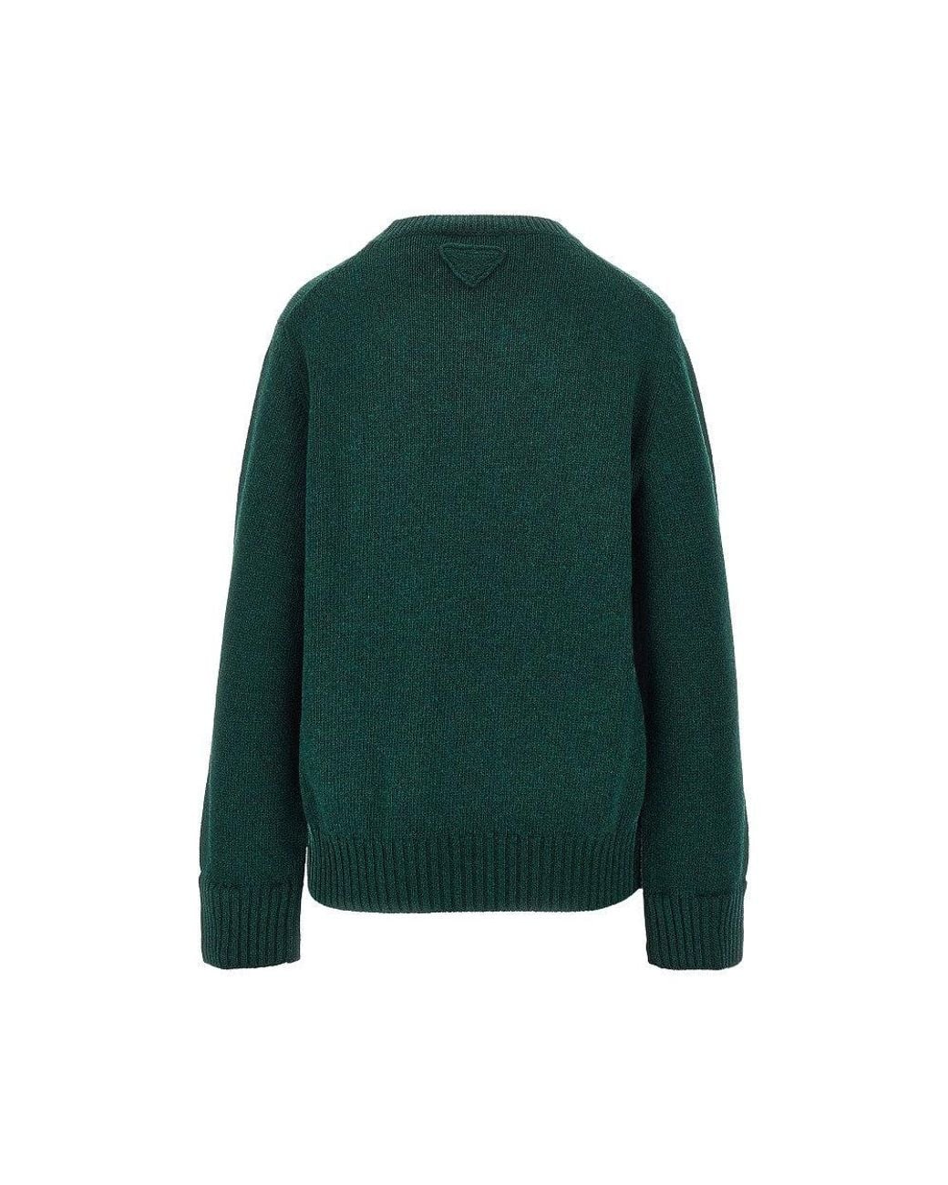 Prada Green Detachable Cuffs Sweater