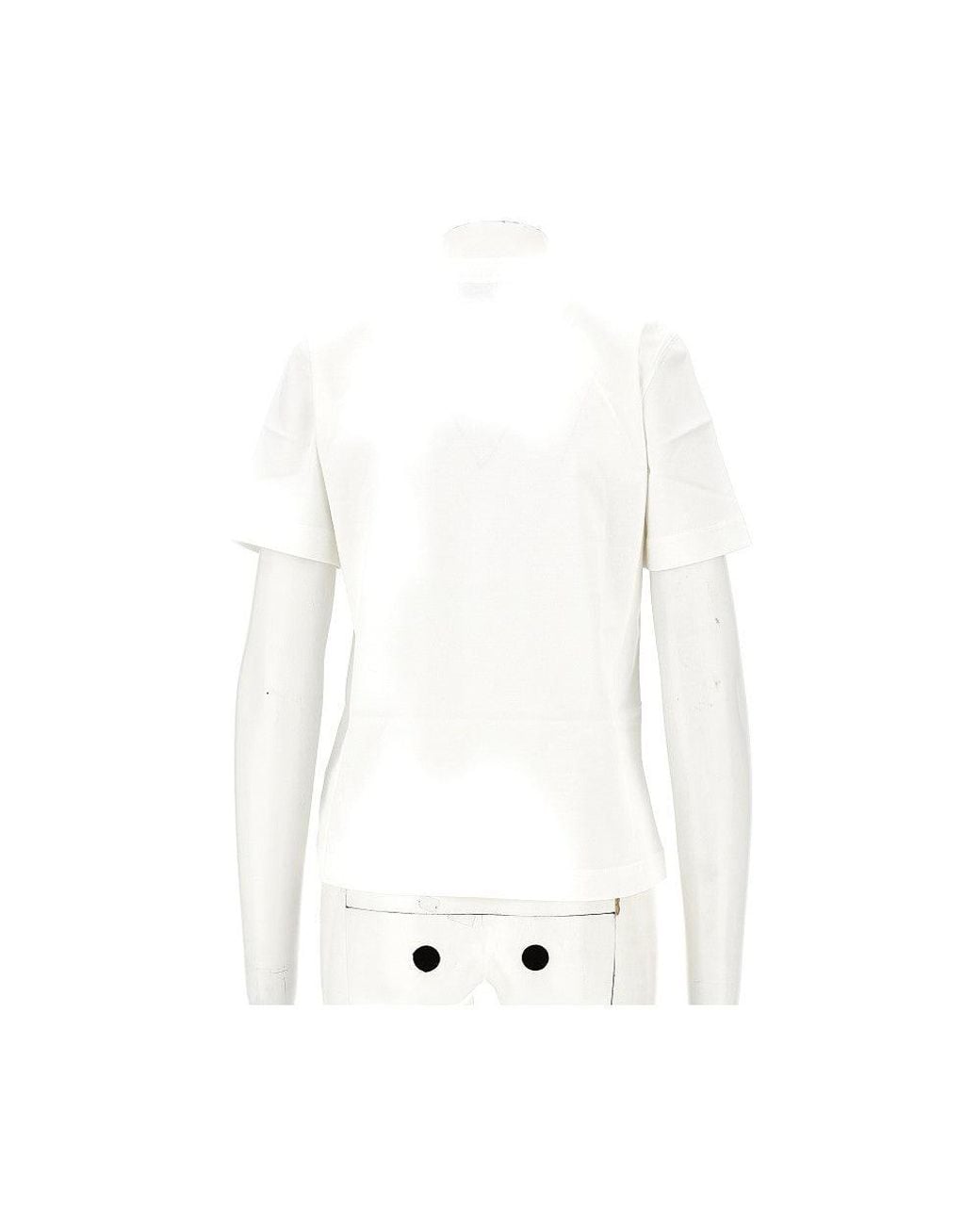 Burberry White Knight Check Embroidery T-Shirt