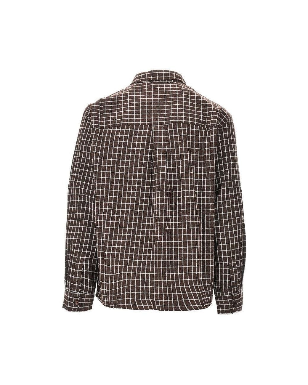 Prohibited Brown Check Flannel Shirt for men