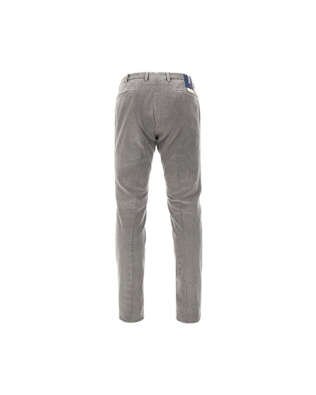 Santaniello Gray 'Evoluto' Corduroy Pants for men