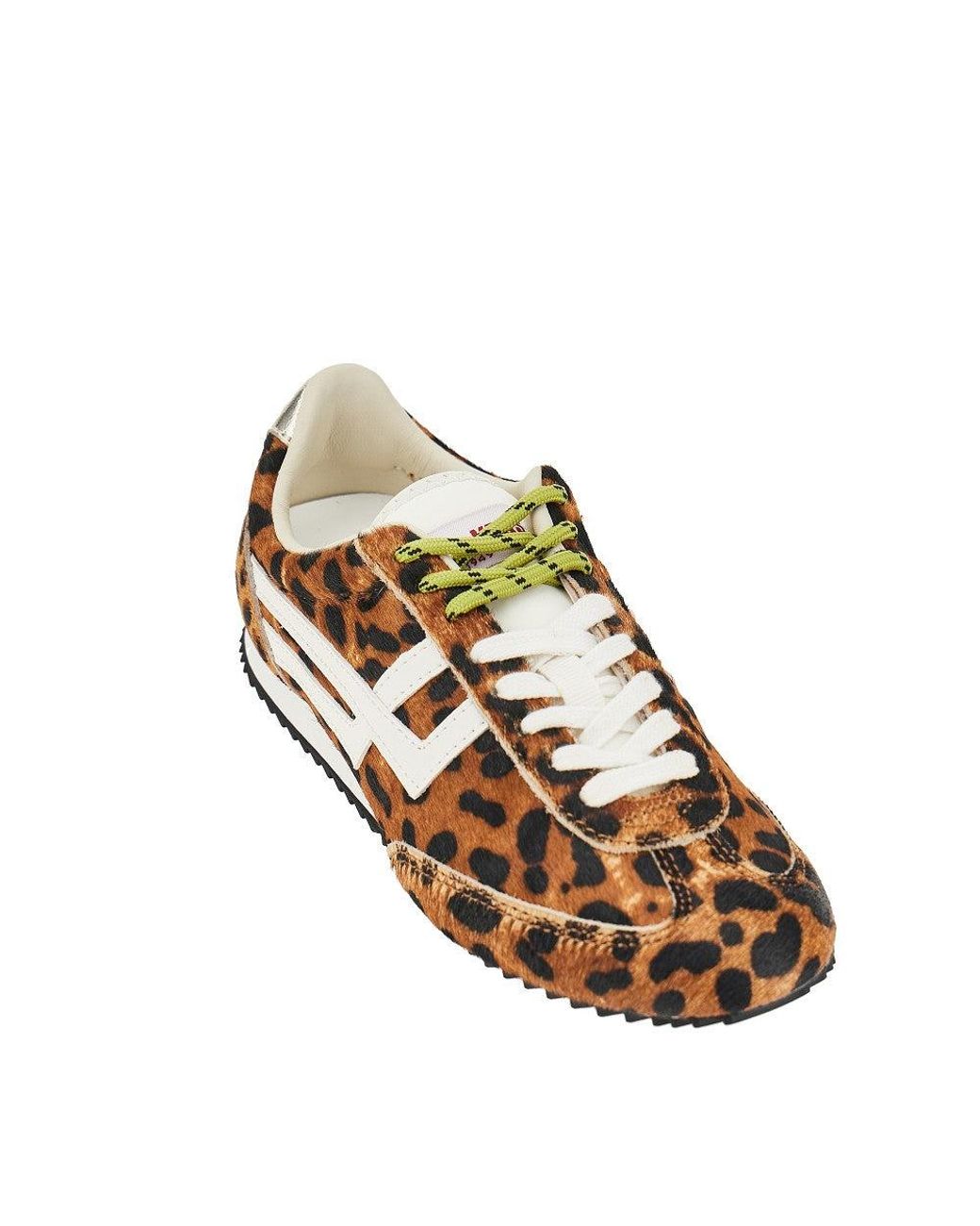 Pro Keds Brown Leo-Print Calf-Hair 'Racer 77' Sneakers