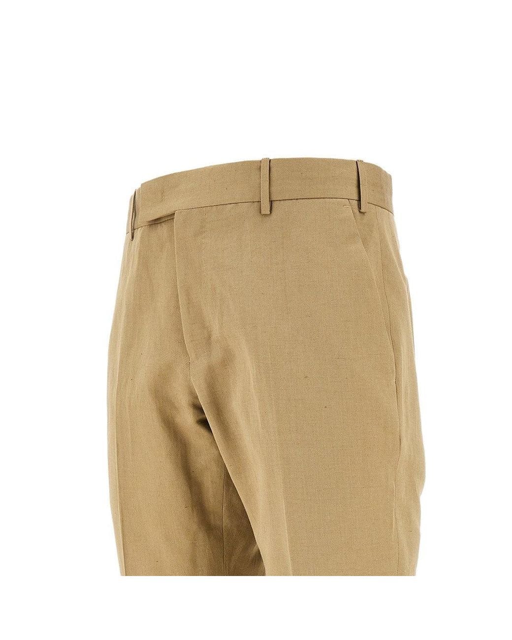 PT Torino Natural 'Edge' Cotton And Linen Blend Pants for men