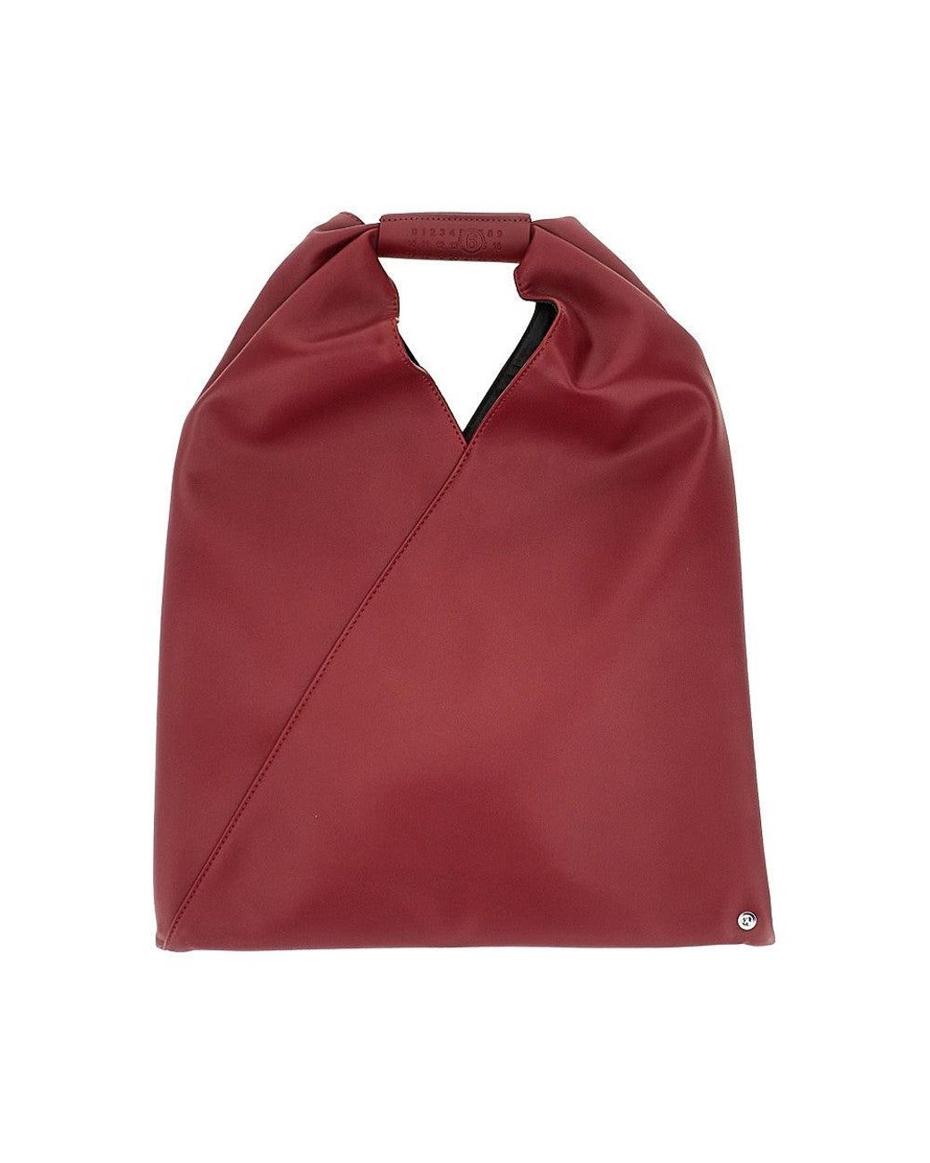 MM6 by Maison Margiela Red Faux Leather Kids Small Japanese Bag Kids