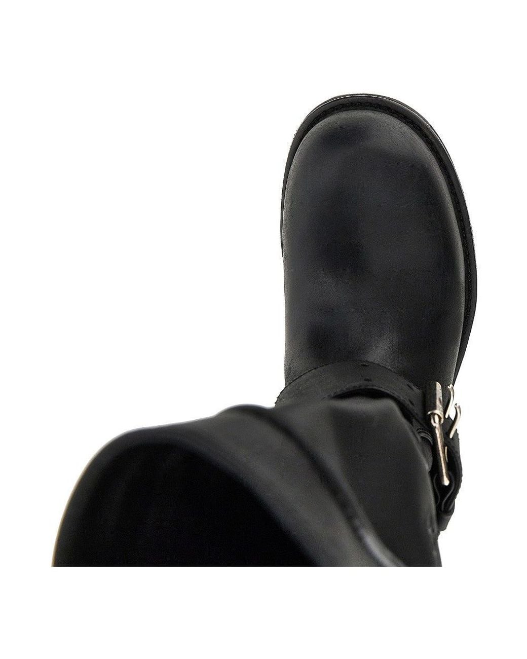 Balenciaga Black 'Venom' Leather Boots for men