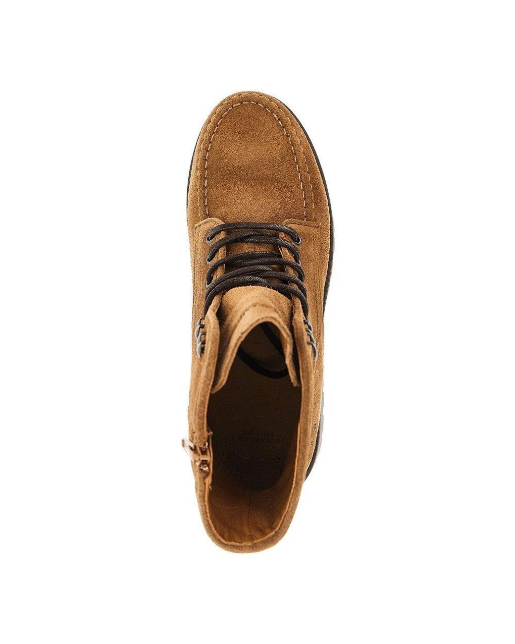 COPENHAGEN Brown Suede Leather Laced Boots for men