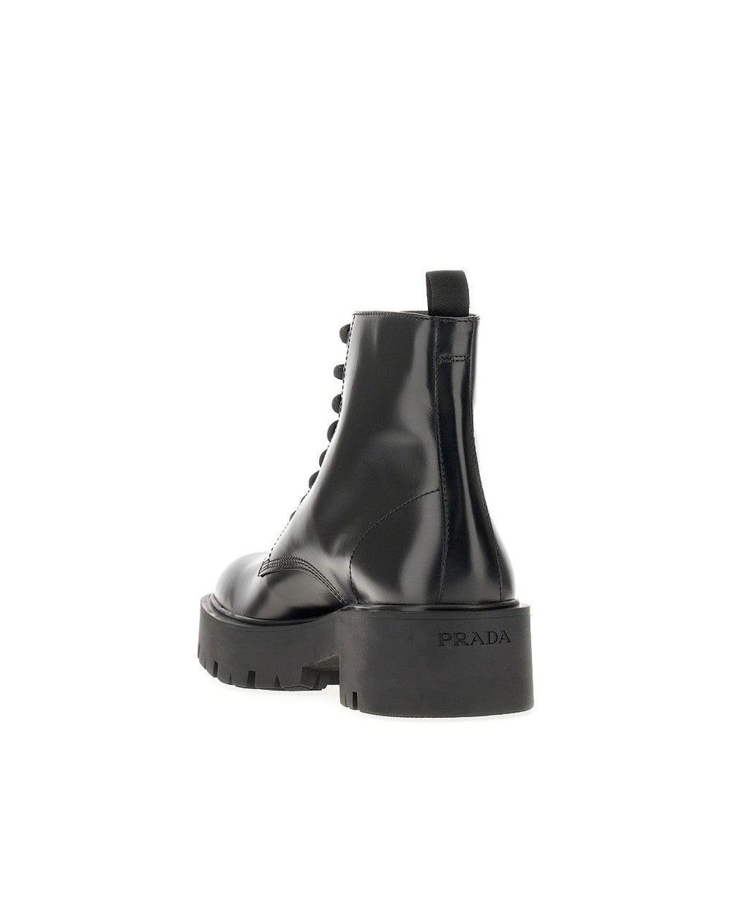 Prada spazzolato boots hotsell