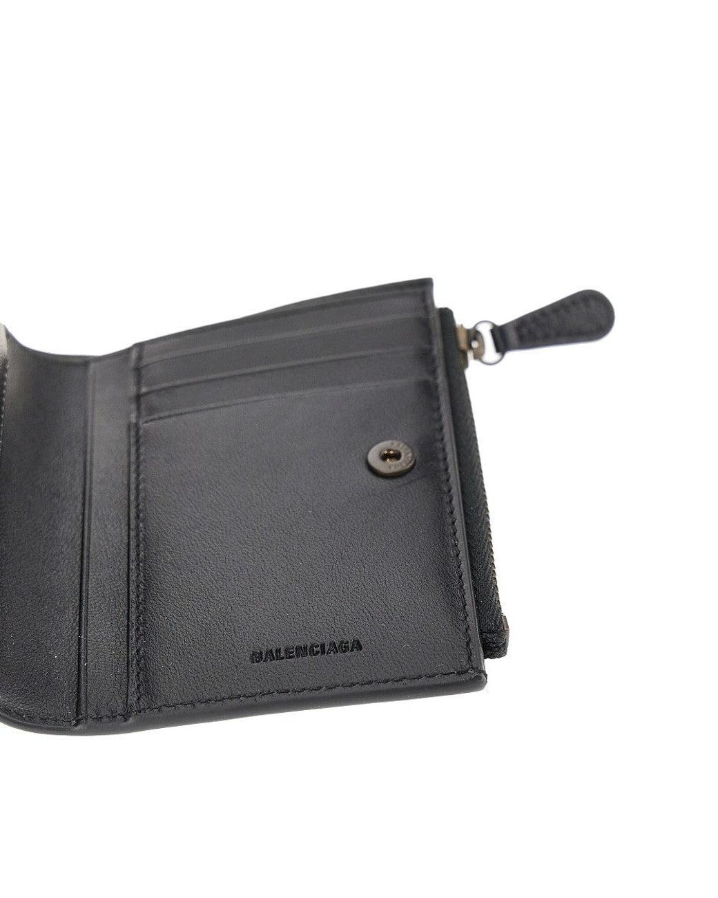 Balenciaga Blue 'Le City' Leather Bi-Fold Wallet