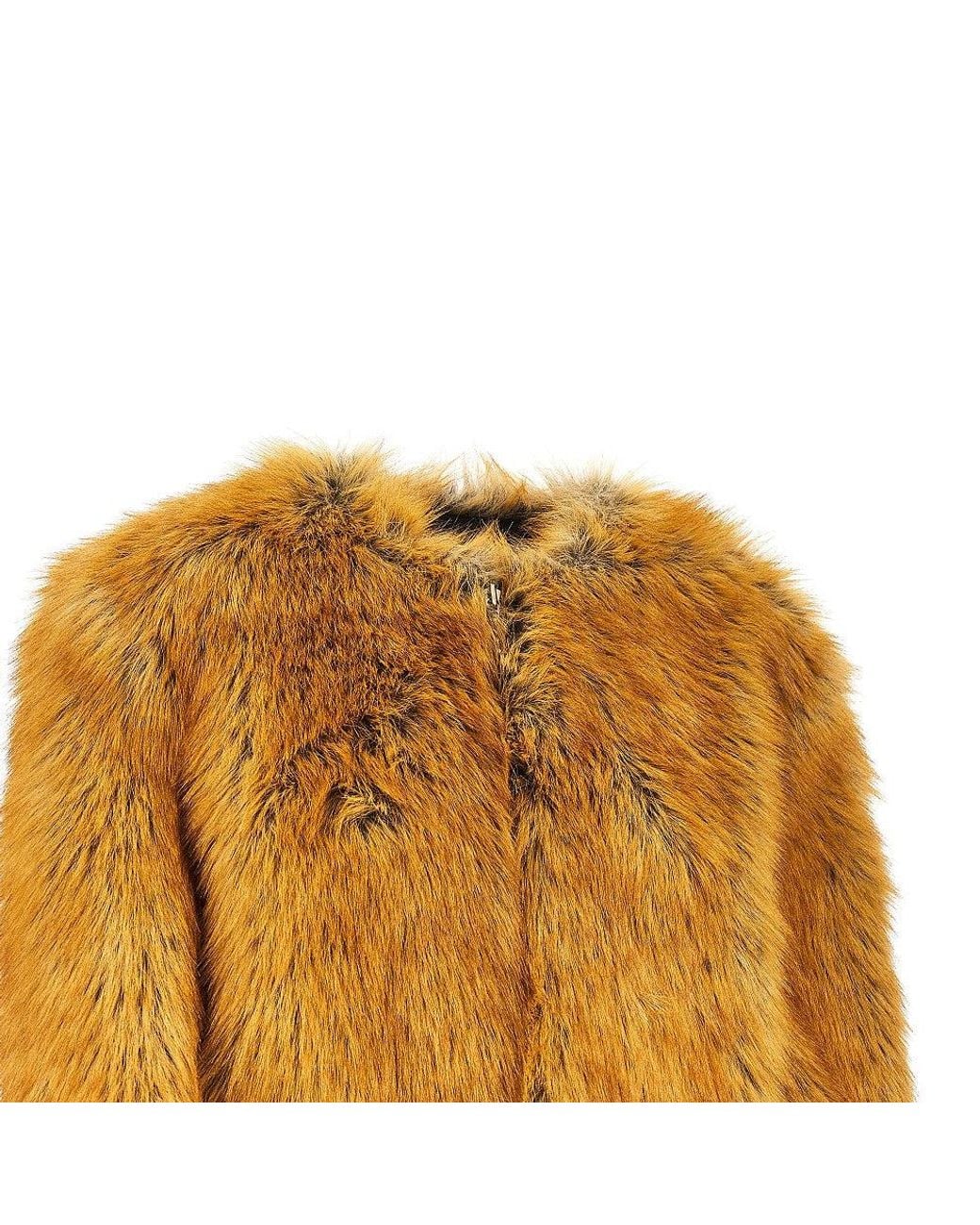 Stand Studio Yellow 'Karly' Faux Fur Jacket
