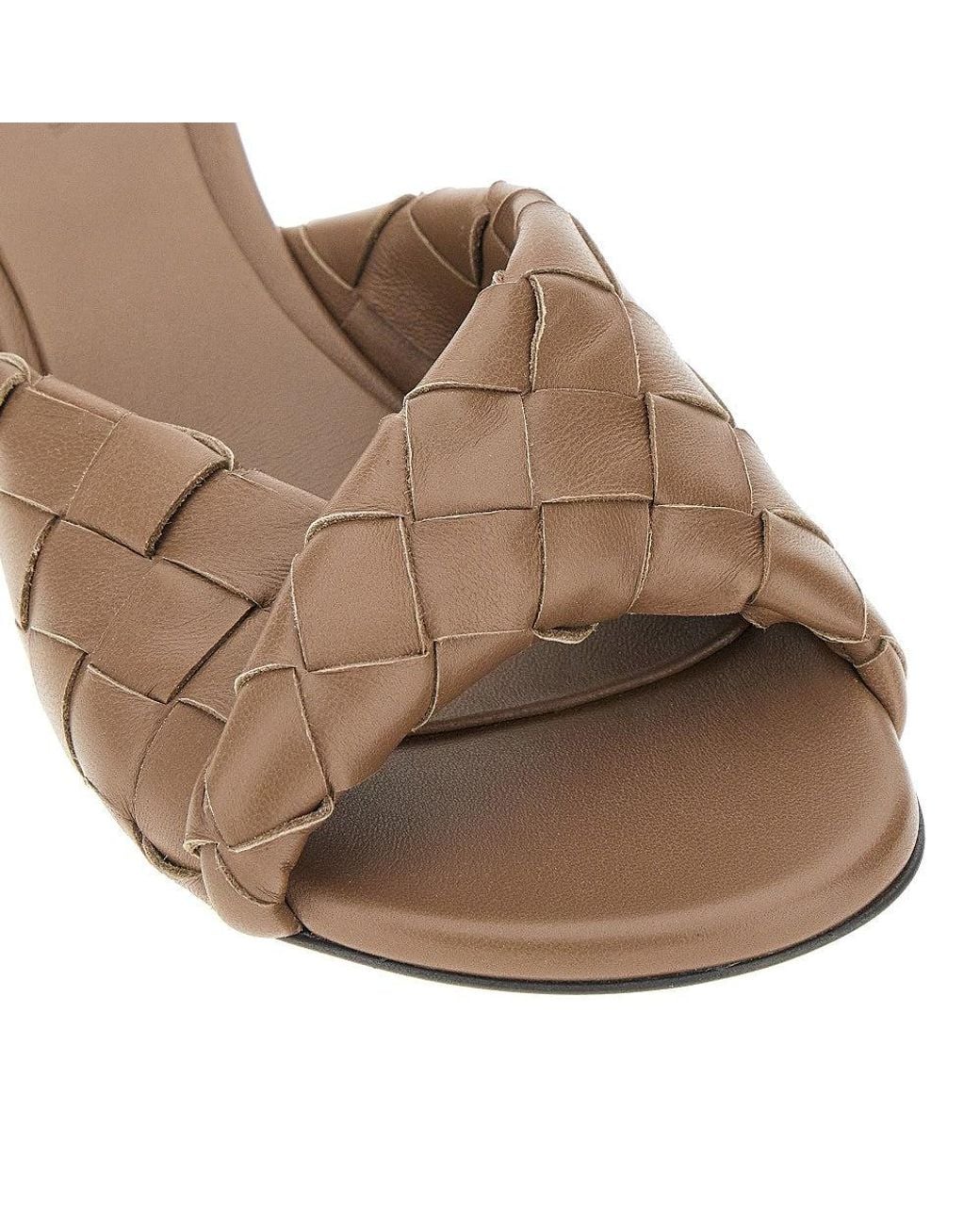 Bottega Veneta Brown 'Blink' Leather Mules