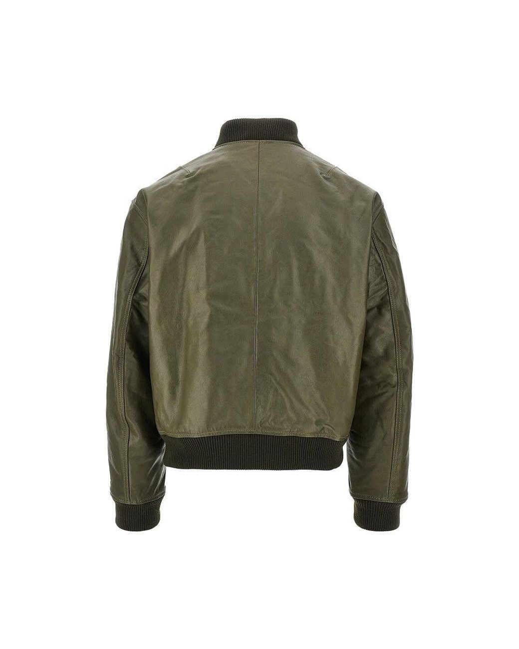 sunflower Green Leather Flight Jacket for men