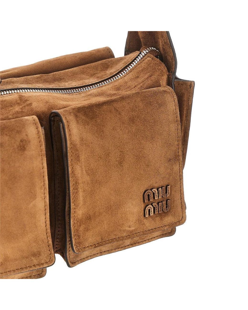Borsa Utilitaire di Miu Miu in Brown