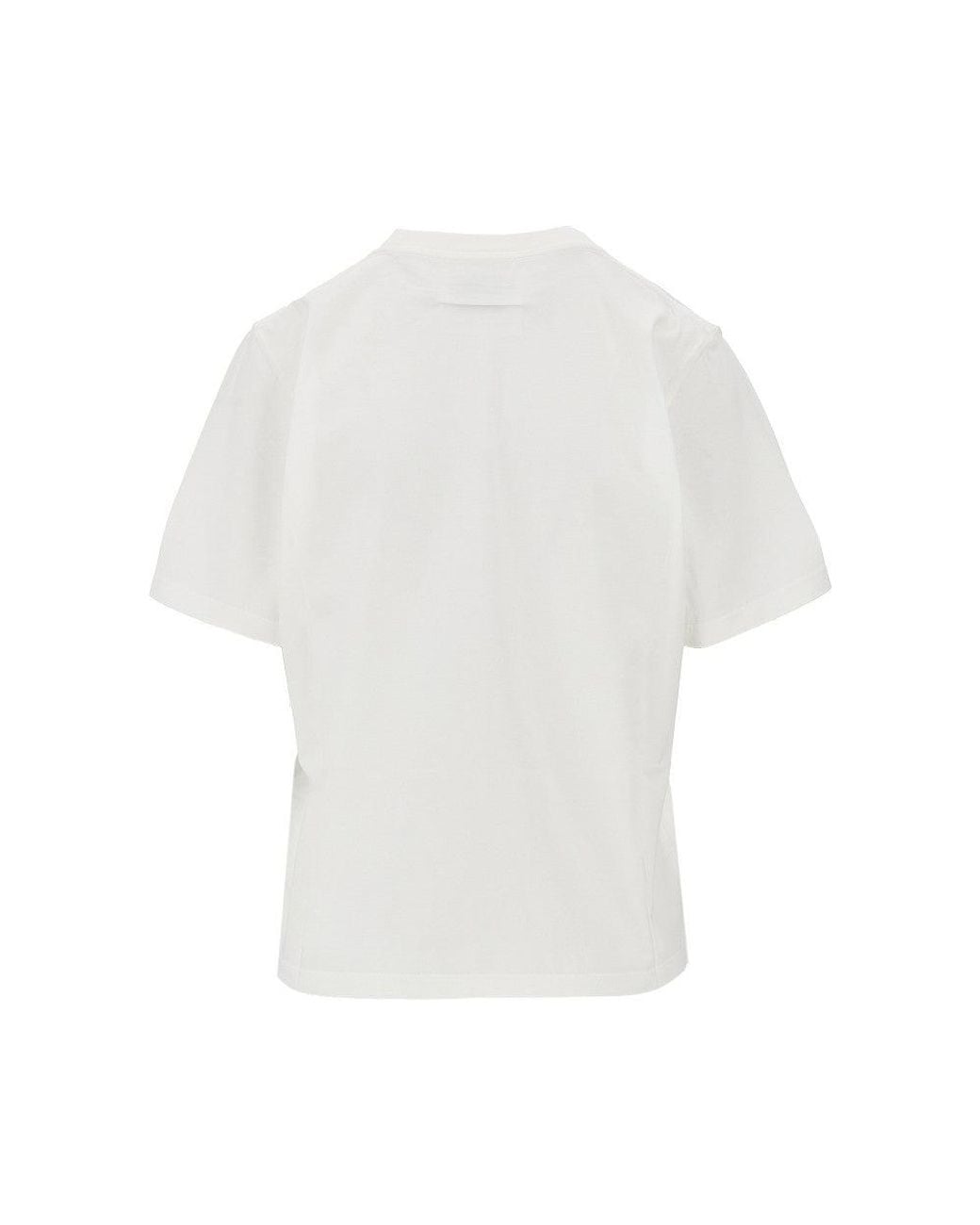 MM6 by Maison Margiela White Calligraphic Print T-Shirt