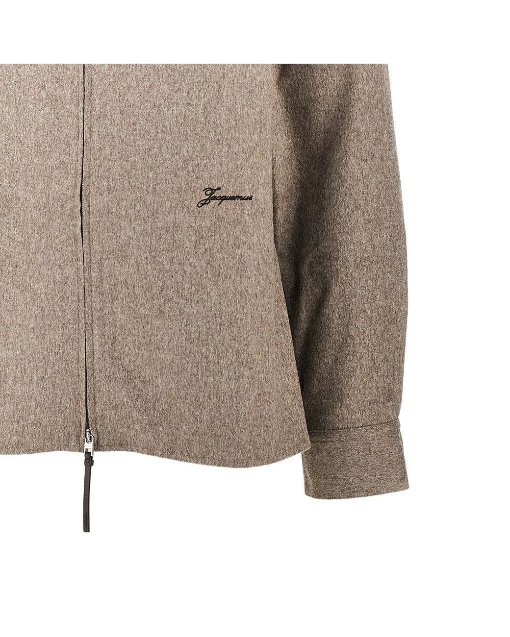 Jacquemus Brown 'Flash' Wool Shirt for men
