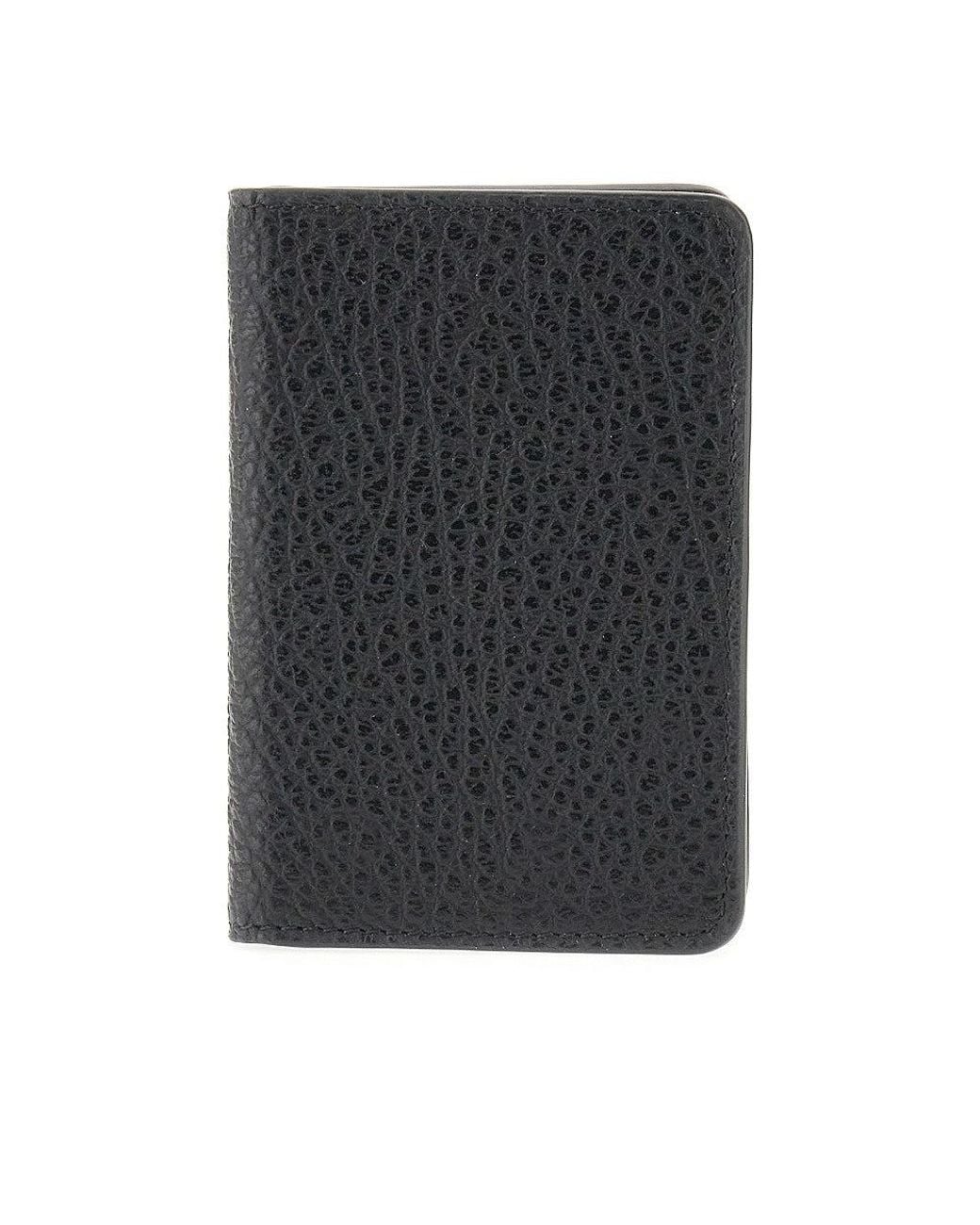 Maison Margiela Black 'Four Stitches' Bi-Fold Cardholder