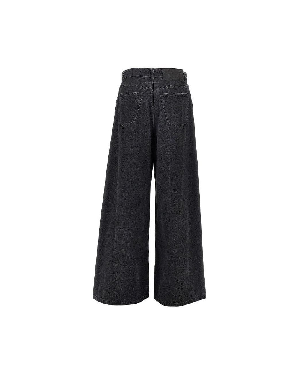 MM6 by Maison Margiela Black Oversized Jeans With Drawstring