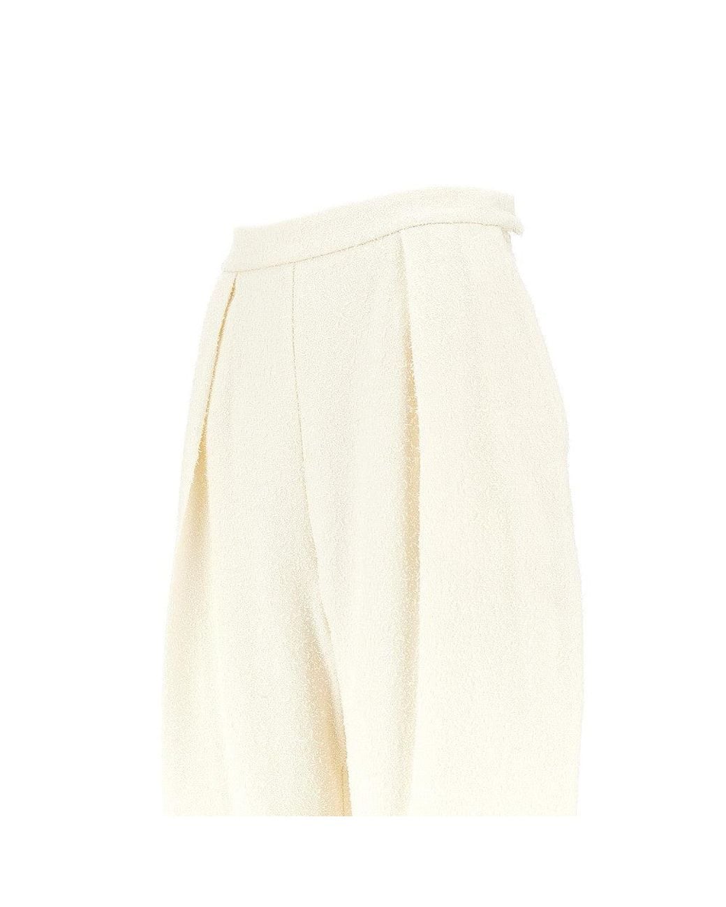 Rohe White Sculptural Bouclé Pants