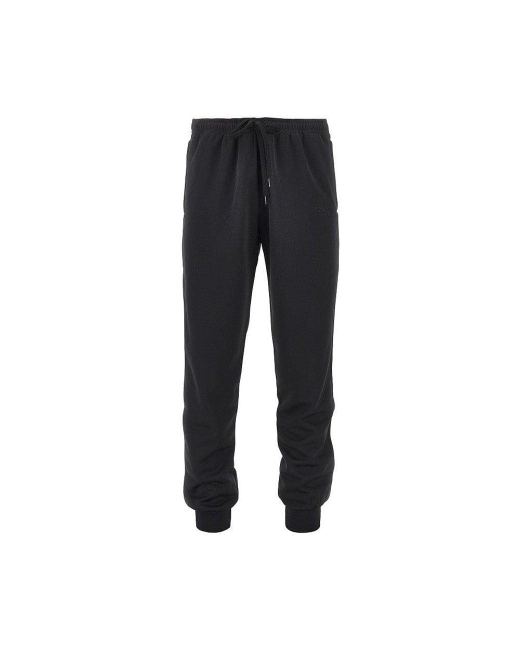 MM6 by Maison Margiela Black Technical Jersey Track Pants for men