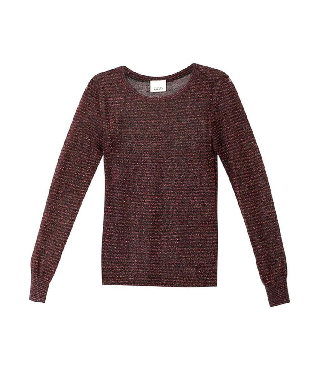 Isabel Marant Purple 'Cenaya' Lurex Knit Top