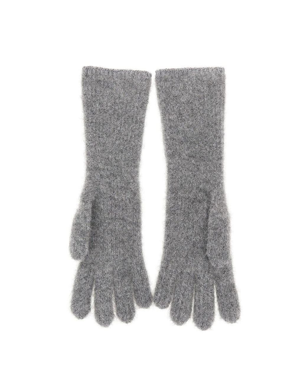 Jacquemus Gray 'Gros Grain' Alpaca Blend Gloves