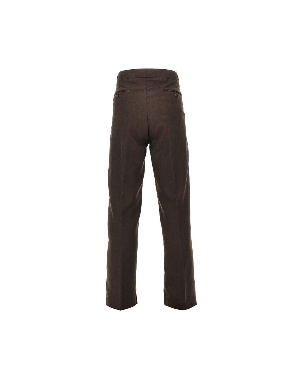 MARSĒM Brown Twill Pants With Darts for men