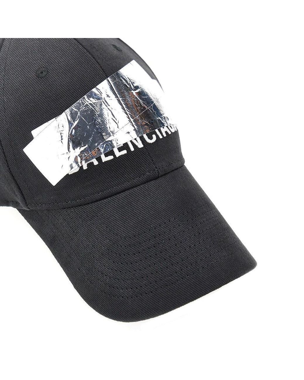 Balenciaga Black Tape Baseball Cap for men