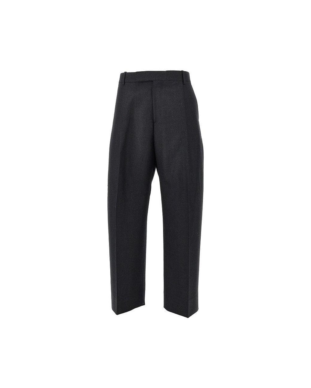 Studio Nicholson Black Pleated Hopsack Pants for men